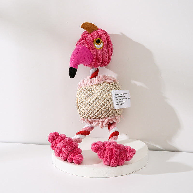 Pinermen Corduroy Squeaky Plush Dog Toy, Donkey, Bunny, Mouse, Duck or Flamingo