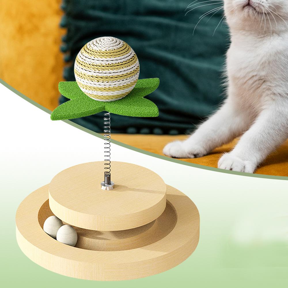 Pinermen Spring Sisal Ball Cat Toy with Ball Track