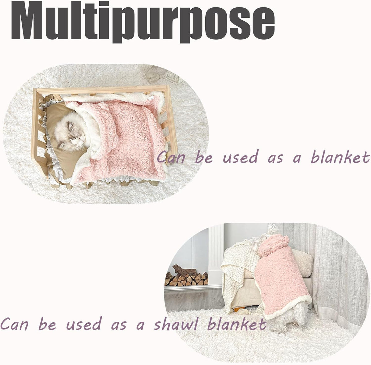 Fleece cape used as a blanket and as a shawl