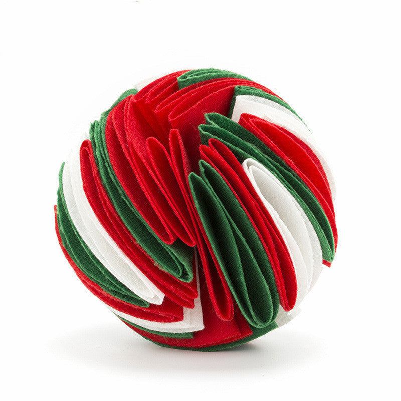 Pinermen Felt Snuffle Ball for Dogs and Cats, Hide-the-Treat Toy