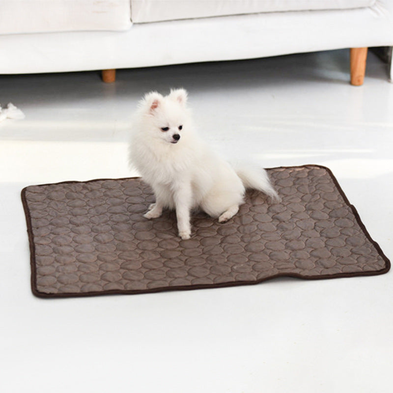 Cool-Touch Ice Silk Pet Mat for Dogs and Cats