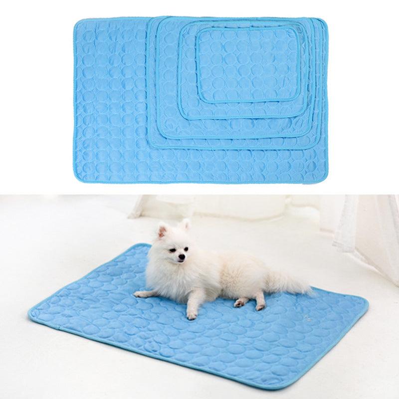Cool-Touch Ice Silk Pet Mat for Dogs and Cats