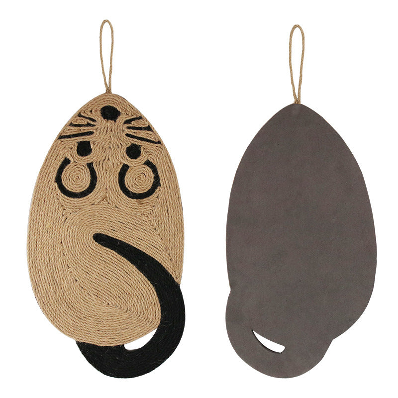 Pinermen Mouse Sisal Cat Scratching Pad, Floor or Hanging