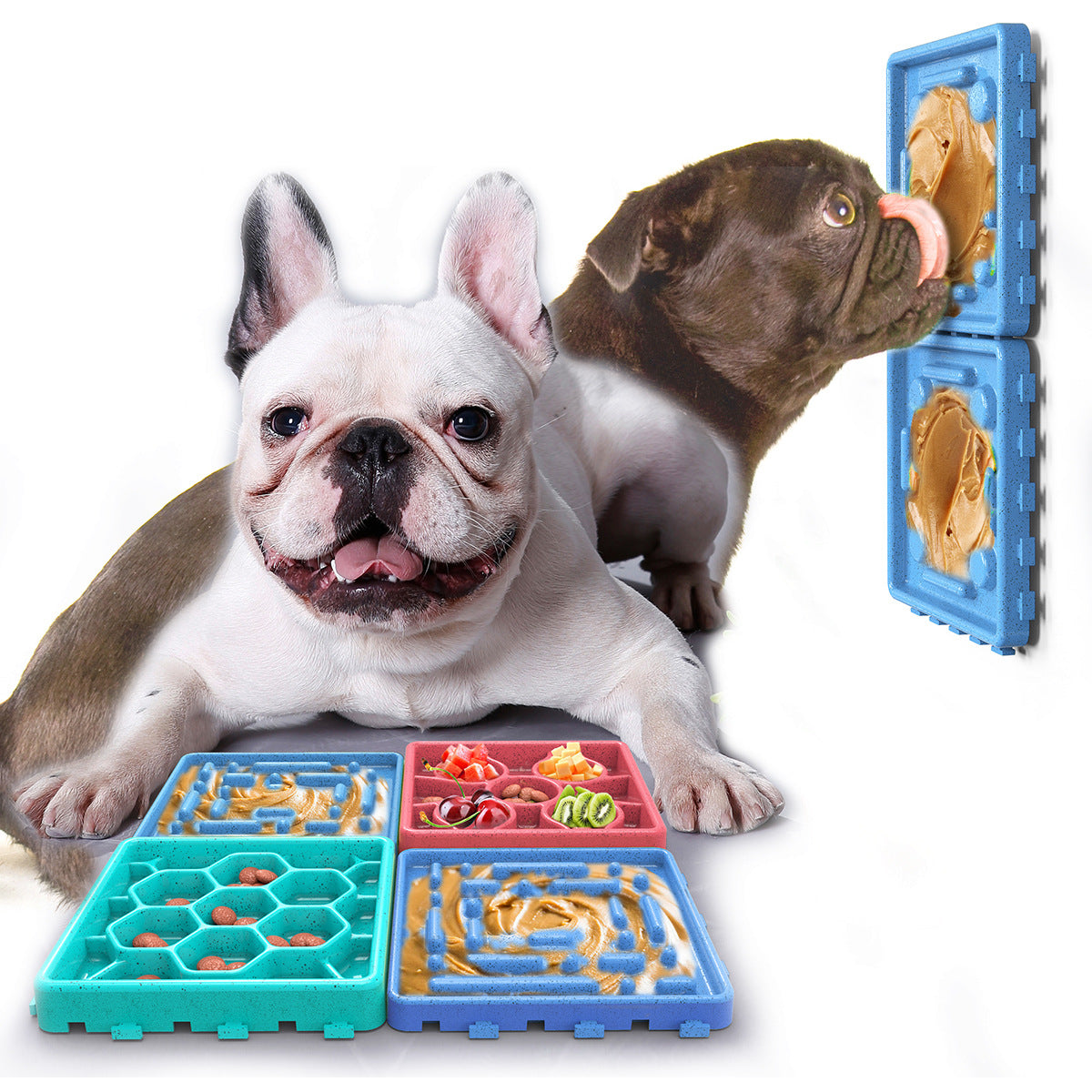 Starter Kit: red and blue suction lick mats