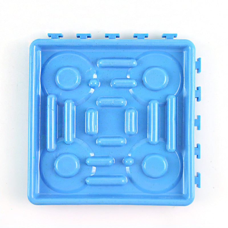 Blue suction lick mat for dogs, single tile