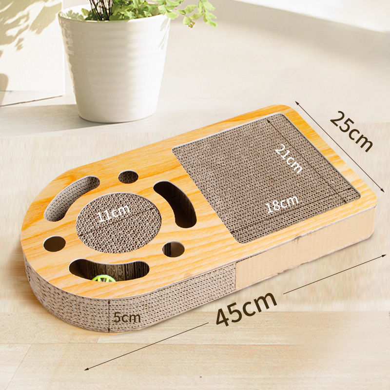 Pinermen Cardboard Cat Scratcher with Ball Track