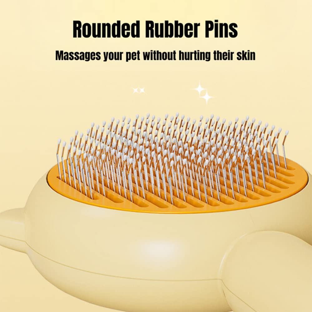 Close-up of the slicker brush's rounded pins