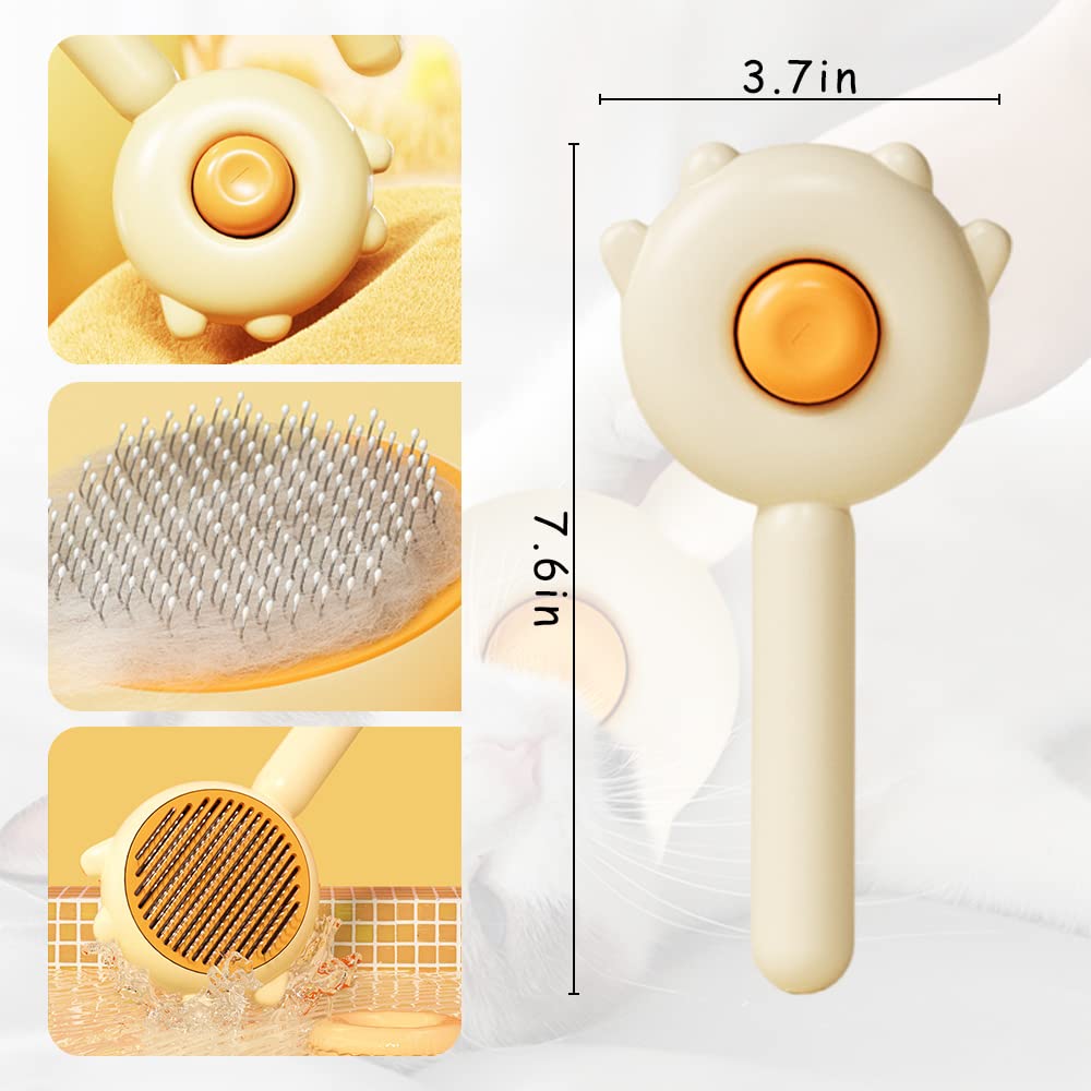 Slicker brush dimensions, about 7.6 x 3.7 in