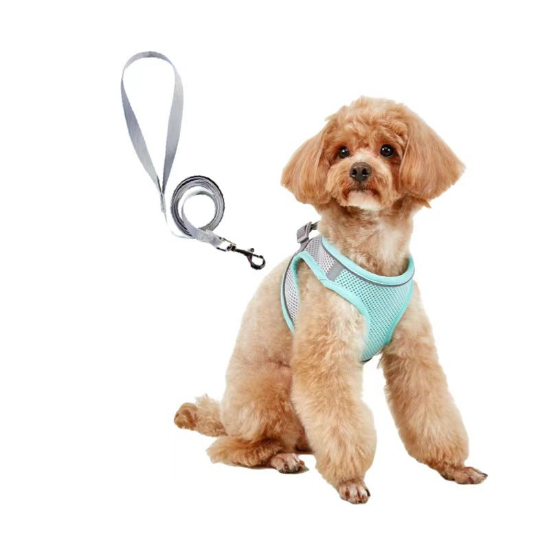 Breathable Mesh Vest Harness and Leash Set for Small Dogs