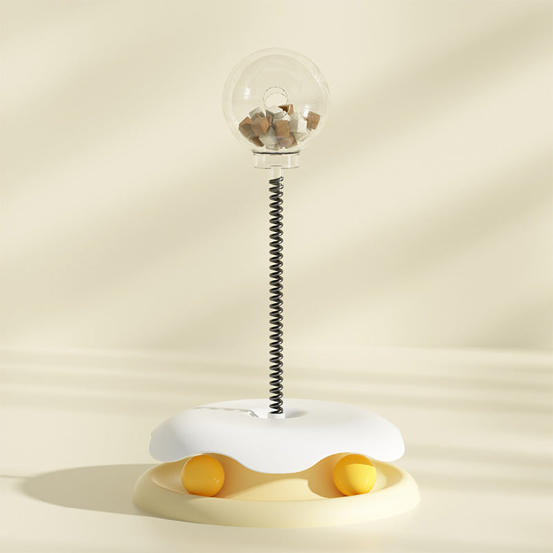 Pinermen 2-in-1 Cat Treat Spring Toy with Ball Track