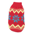 Christmas Knit Turtleneck Sweater for Small Dogs and Cats, Reindeer, Snowflake and Hearts