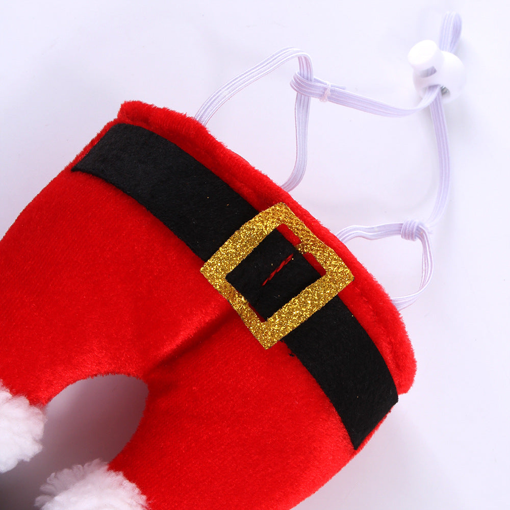 Upside-Down Santa Legs Christmas Hat for Dogs and Cats