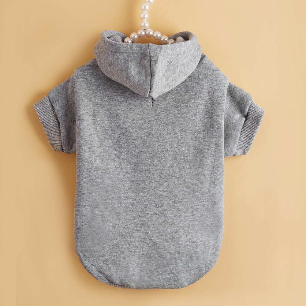 Fleece Dog Hoodie, Warm Hooded Sweatshirt for Small Dogs