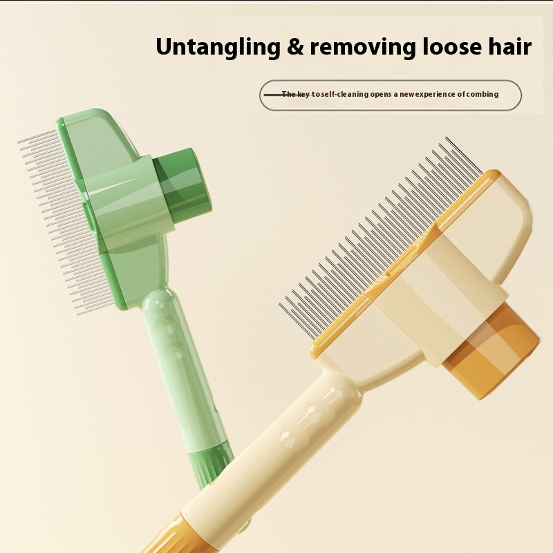 Combs shown untangling and removing loose hair