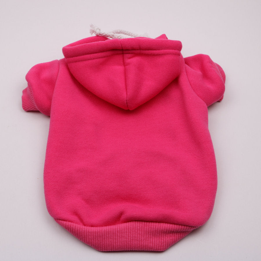 Fleece Dog Hoodie, Warm Hooded Sweatshirt for Small Dogs
