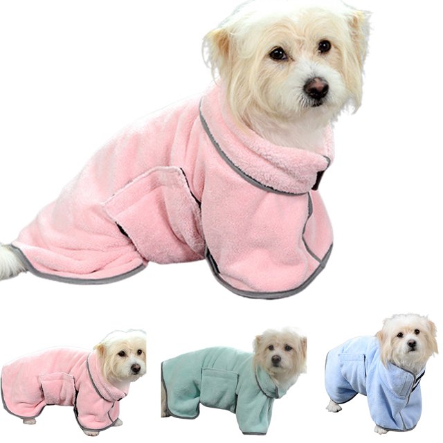 Quick-Dry Dog Bathrobe, Absorbent Microfiber Drying Coat