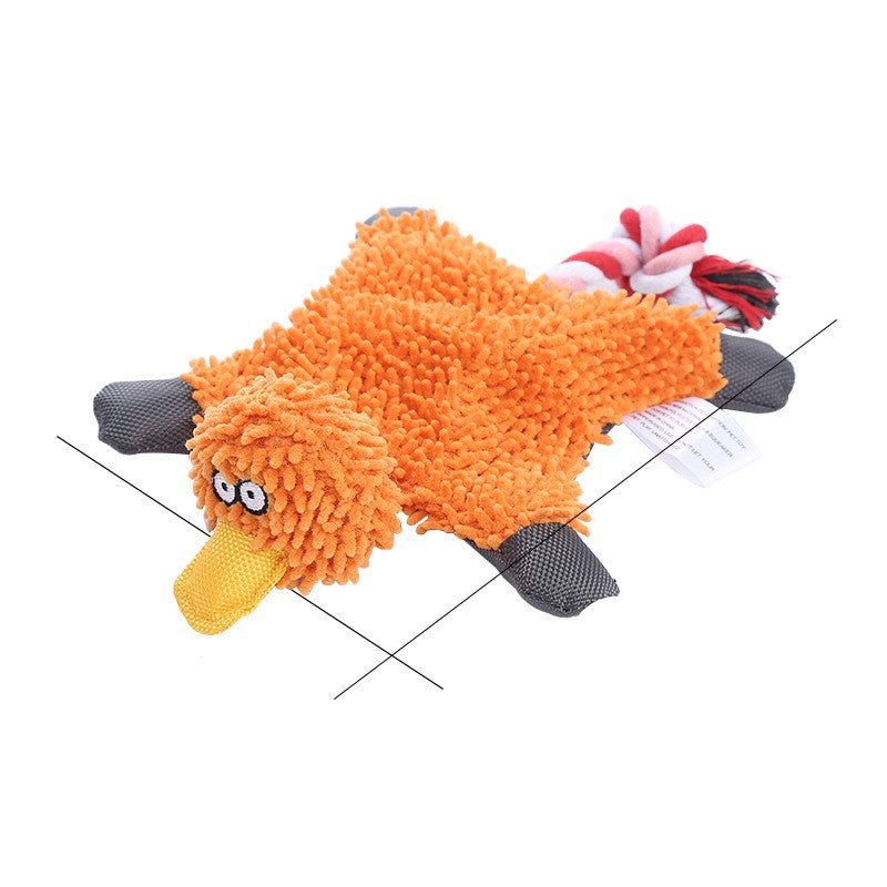 Pinermen Corduroy Squeaky Plush Dog Toy, Donkey, Bunny, Mouse, Duck or Flamingo