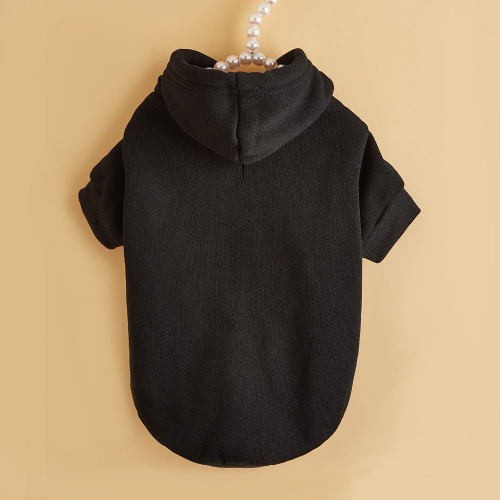 Fleece Dog Hoodie, Warm Hooded Sweatshirt for Small Dogs
