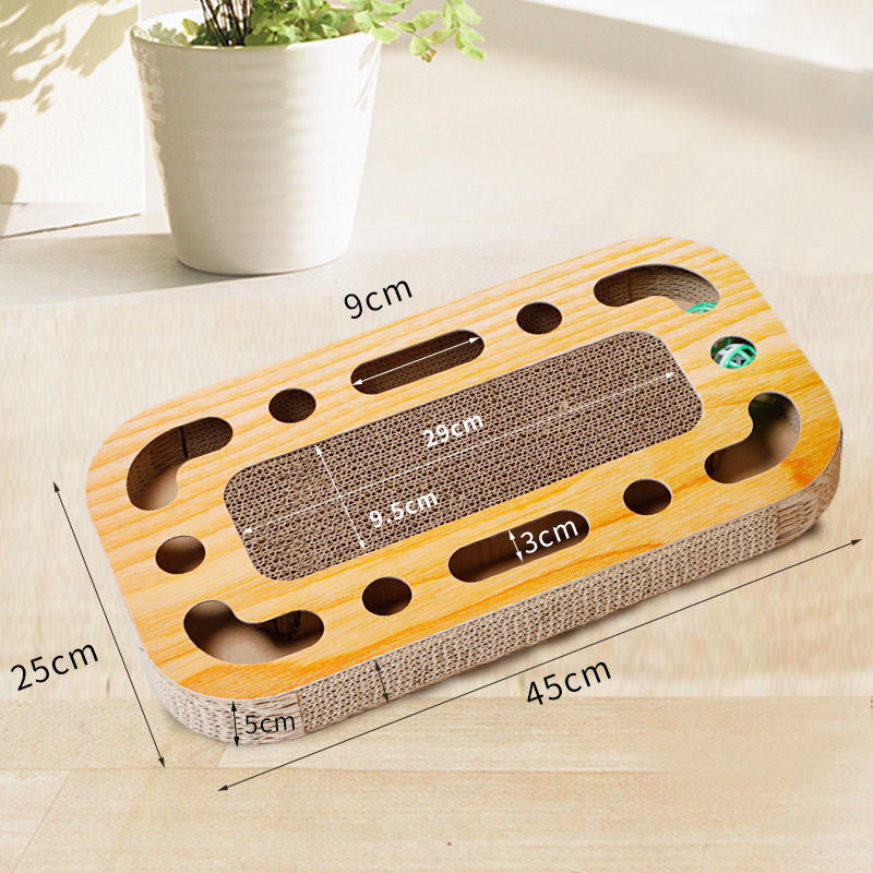 Pinermen Cardboard Cat Scratcher with Ball Track