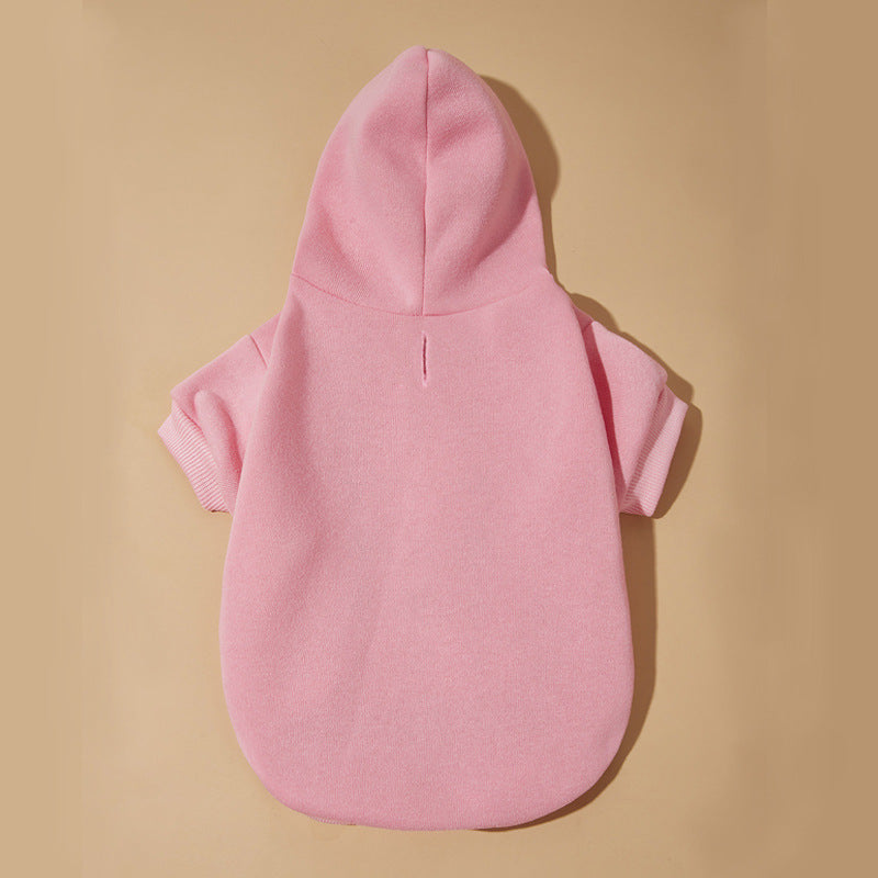 Fleece Dog Hoodie, Warm Hooded Sweatshirt for Small Dogs