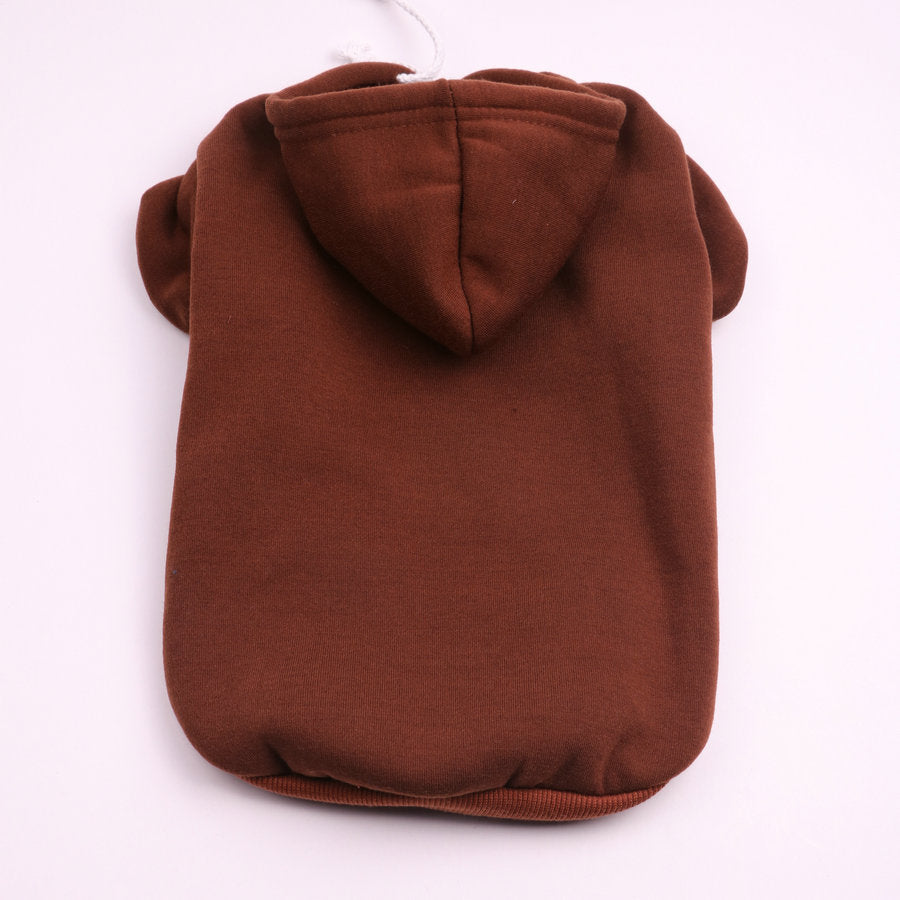 Fleece Dog Hoodie, Warm Hooded Sweatshirt for Small Dogs