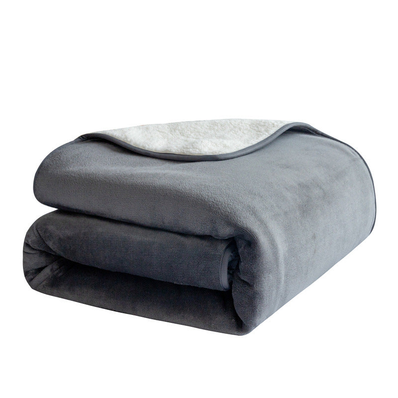 Gray washable pee pad blanket folded