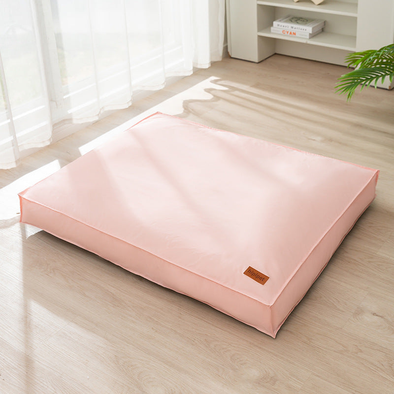 Thick Cushion Dog Bed with Removable Cover, Crate and Floor Pad