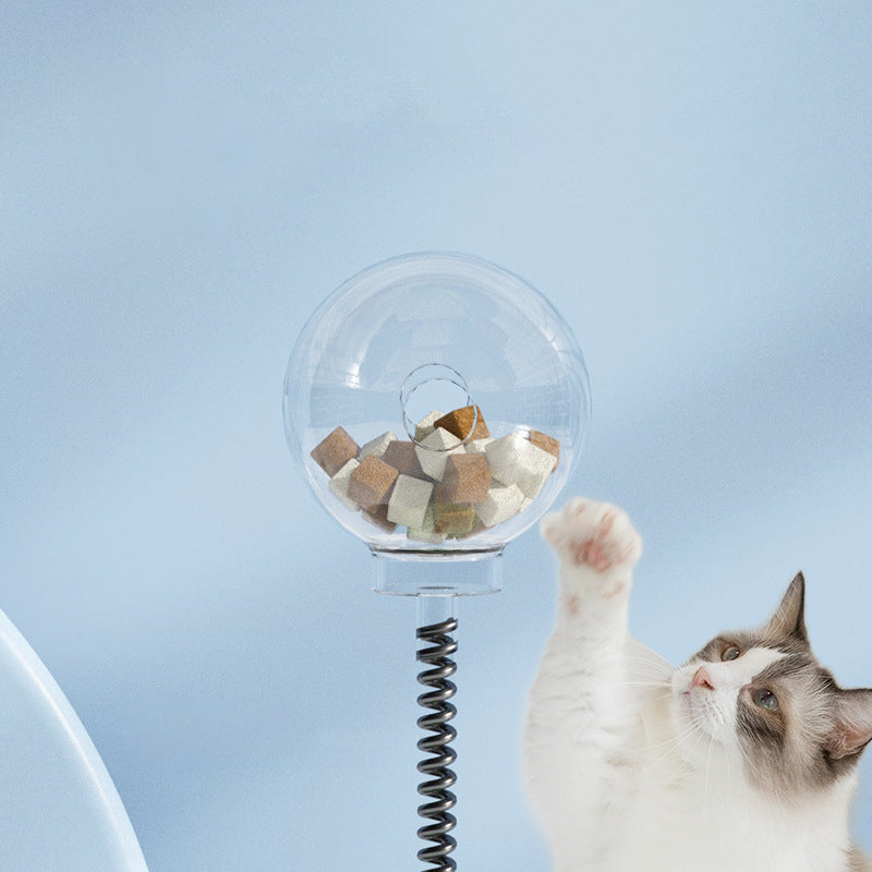 Pinermen 2-in-1 Cat Treat Spring Toy with Ball Track