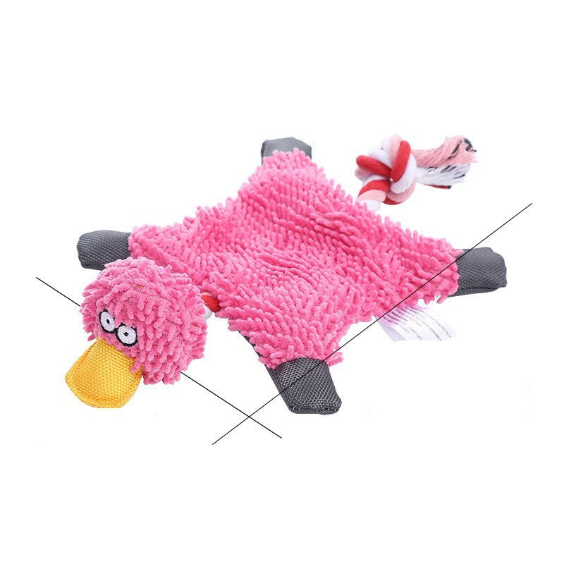Pinermen Corduroy Squeaky Plush Dog Toy, Donkey, Bunny, Mouse, Duck or Flamingo