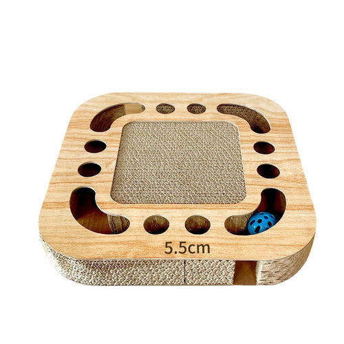Pinermen Cardboard Cat Scratcher with Ball Track