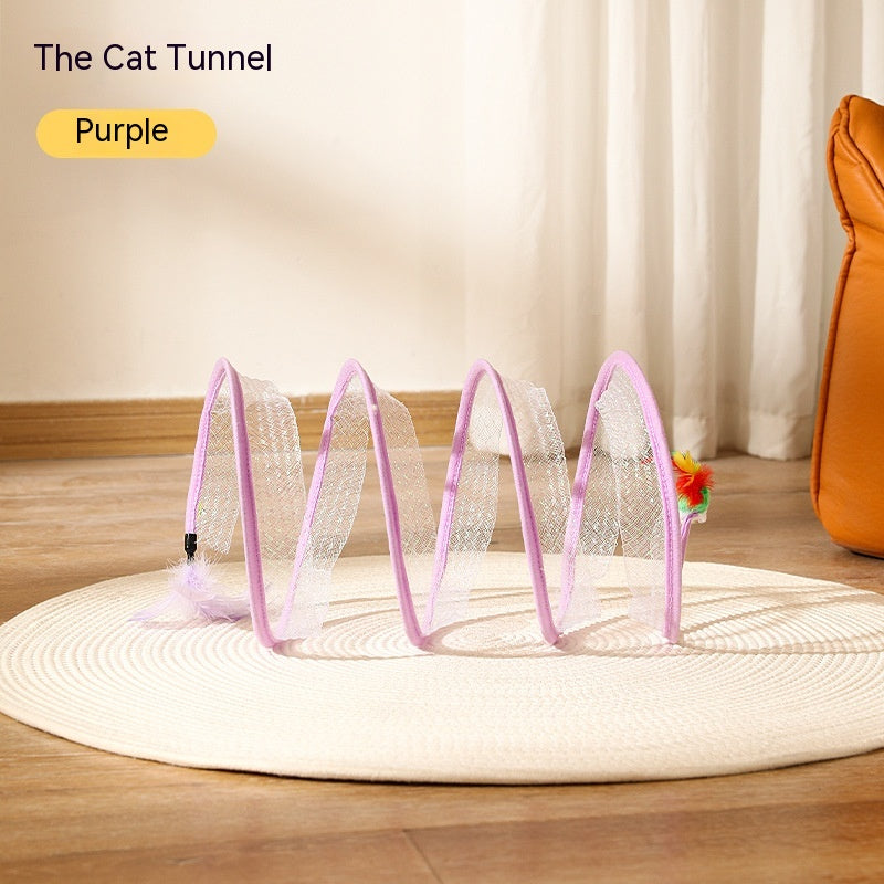 Purple spring cat tunnel
