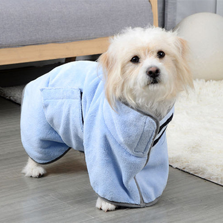 Quick-Dry Dog Bathrobe, Absorbent Microfiber Drying Coat