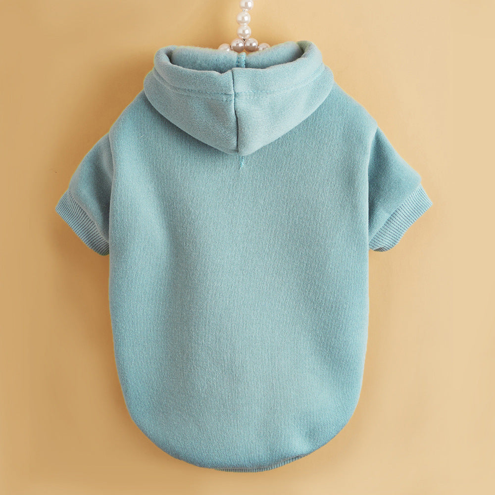 Fleece Dog Hoodie, Warm Hooded Sweatshirt for Small Dogs