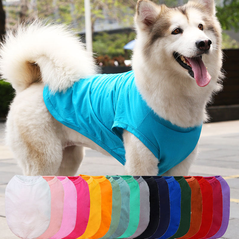 Cotton Dog T-Shirt, Basic Tank for Dogs XS to 5XL