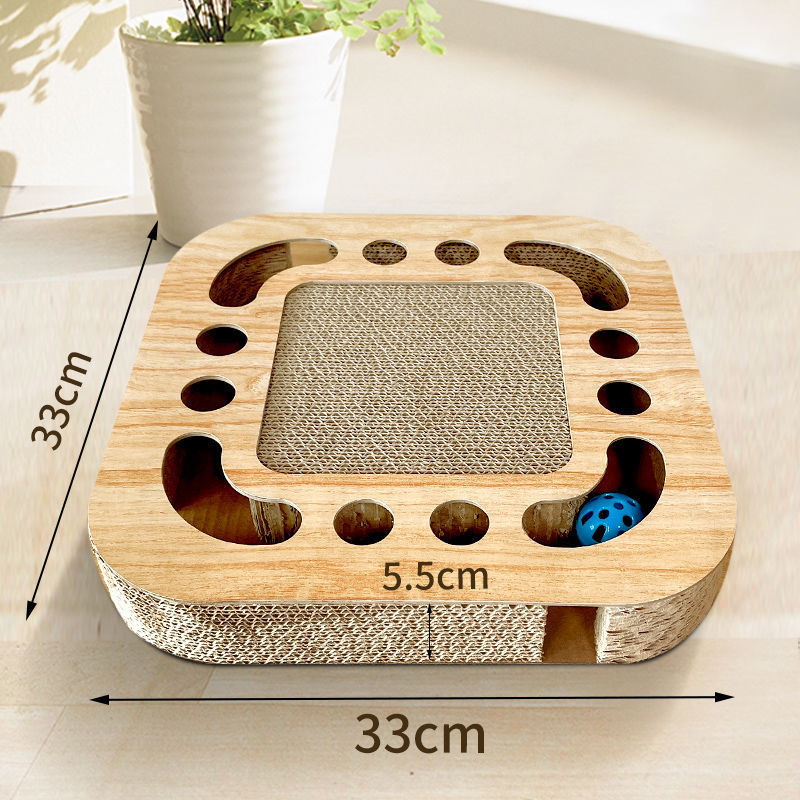 Pinermen Cardboard Cat Scratcher with Ball Track