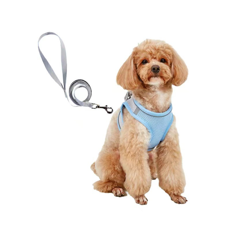 Breathable Mesh Vest Harness and Leash Set for Small Dogs