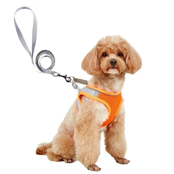 Breathable Mesh Vest Harness and Leash Set for Small Dogs
