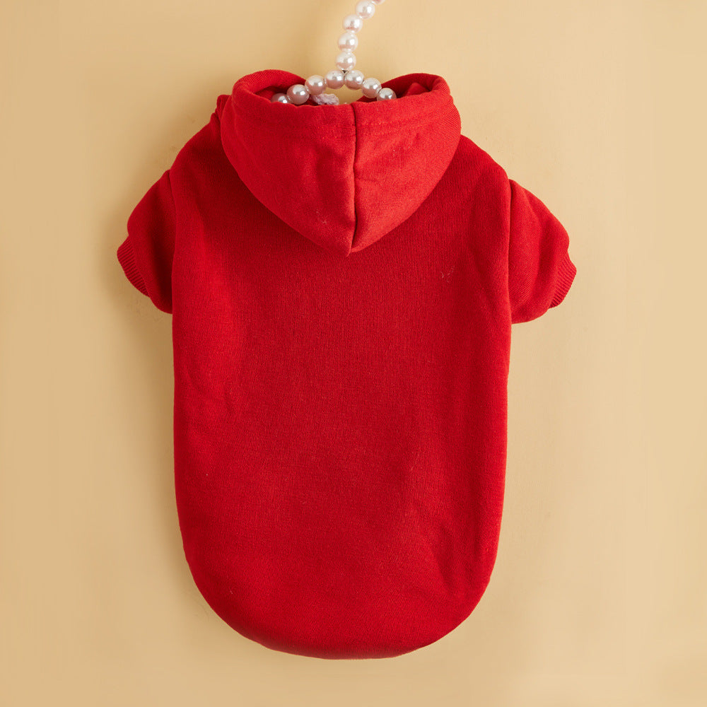 Fleece Dog Hoodie, Warm Hooded Sweatshirt for Small Dogs
