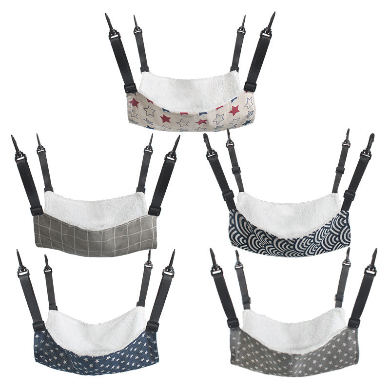 Plush Cat Cage Hammock, Hanging Bed for Crates and Cages