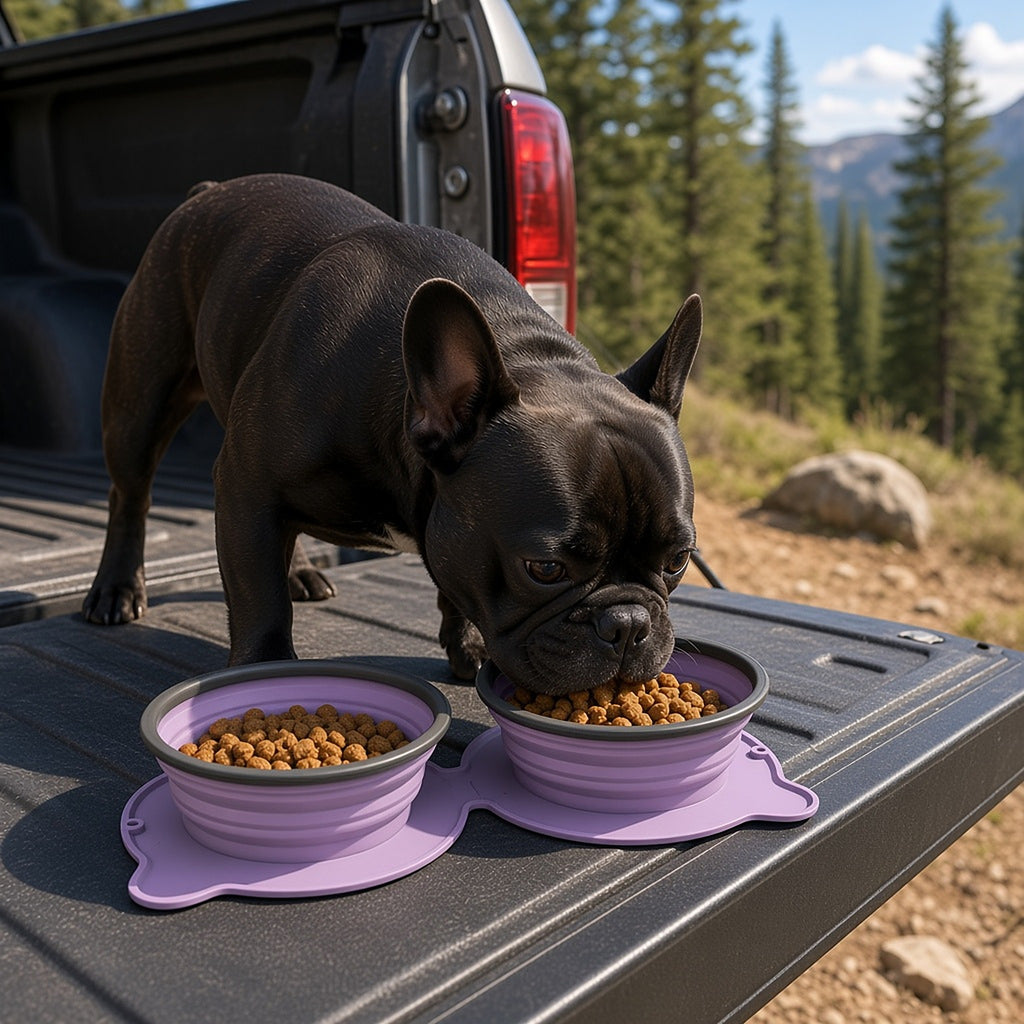 Collapsible Double Travel Dog Bowl | Pinermen